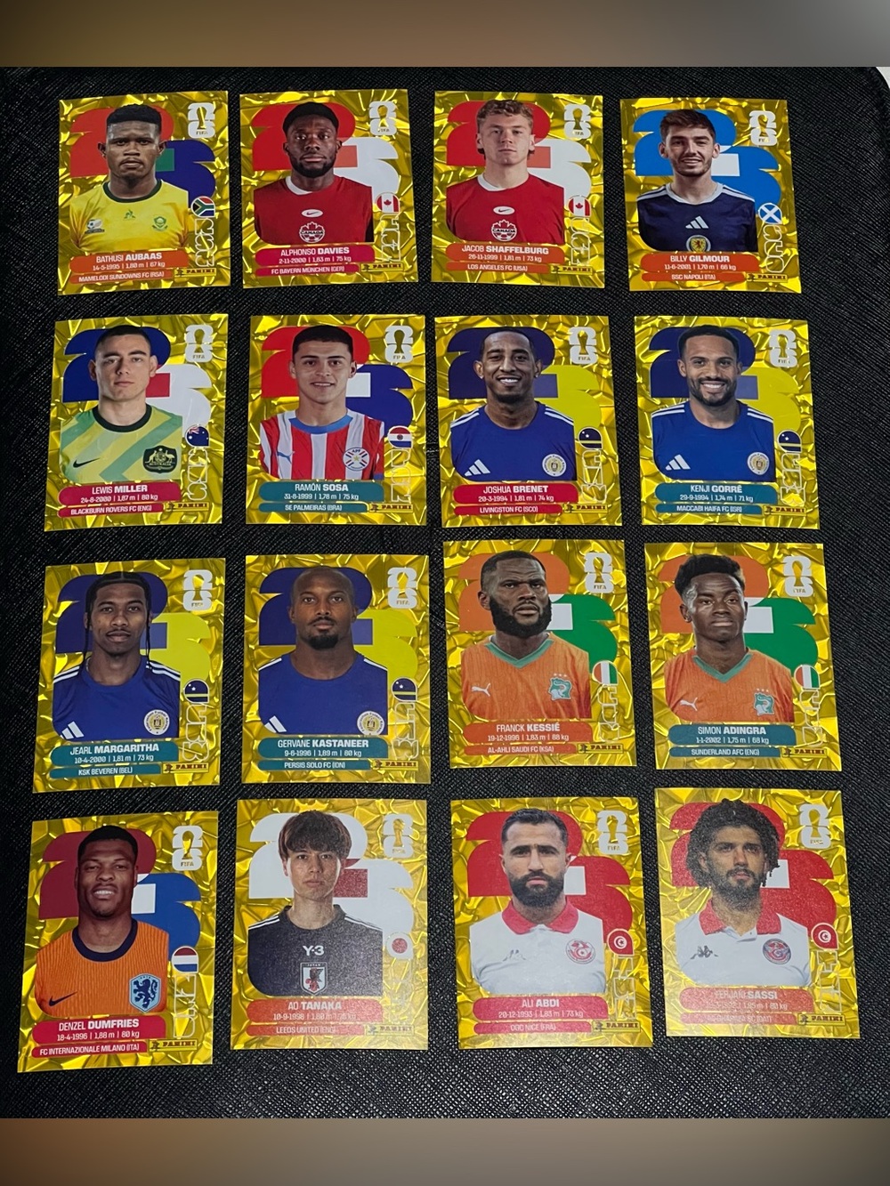 20x Panini Fifa Soccer World Cup 2026 Mix Of Gold Crumple Stickers